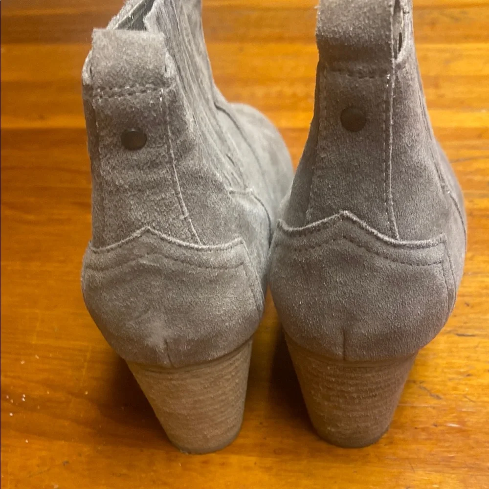 Franco Fortini Gray Suede Cheney Ankle Booties